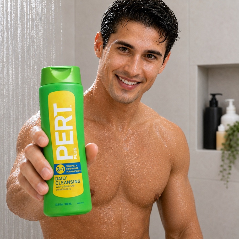 Pert Plus 3-in-1 Daily Cleansing Shampoo Conditioner Body Wash 13.5 oz 400mL